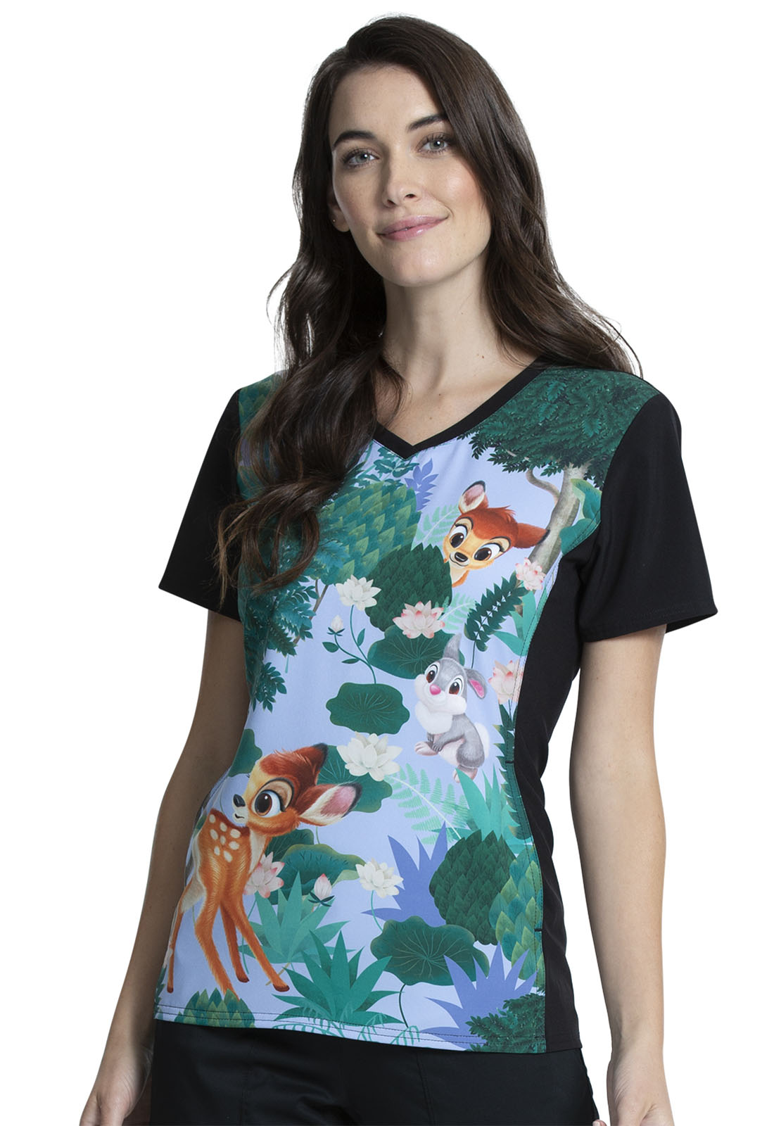 Cherokee Damen Kasack, Schlupfhemd mit Motiv "Bambi Waldtummeln, Forest Frolic"