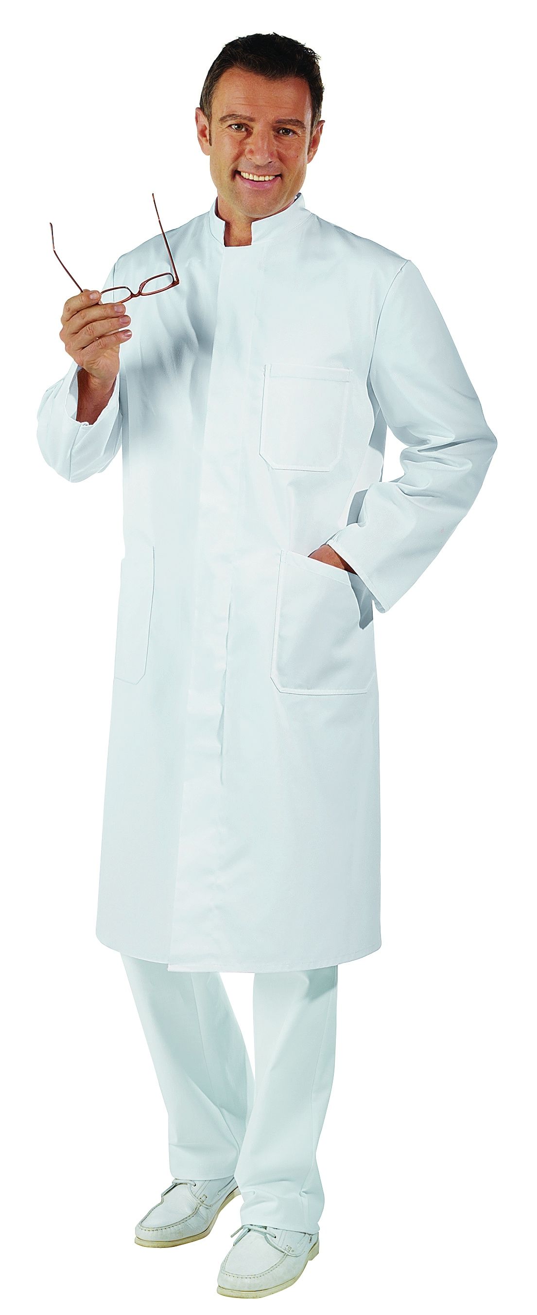 He.-Arztkittel lg.Arm weiß 65%Polyester/35%Baumwolle ca. 215g/m²