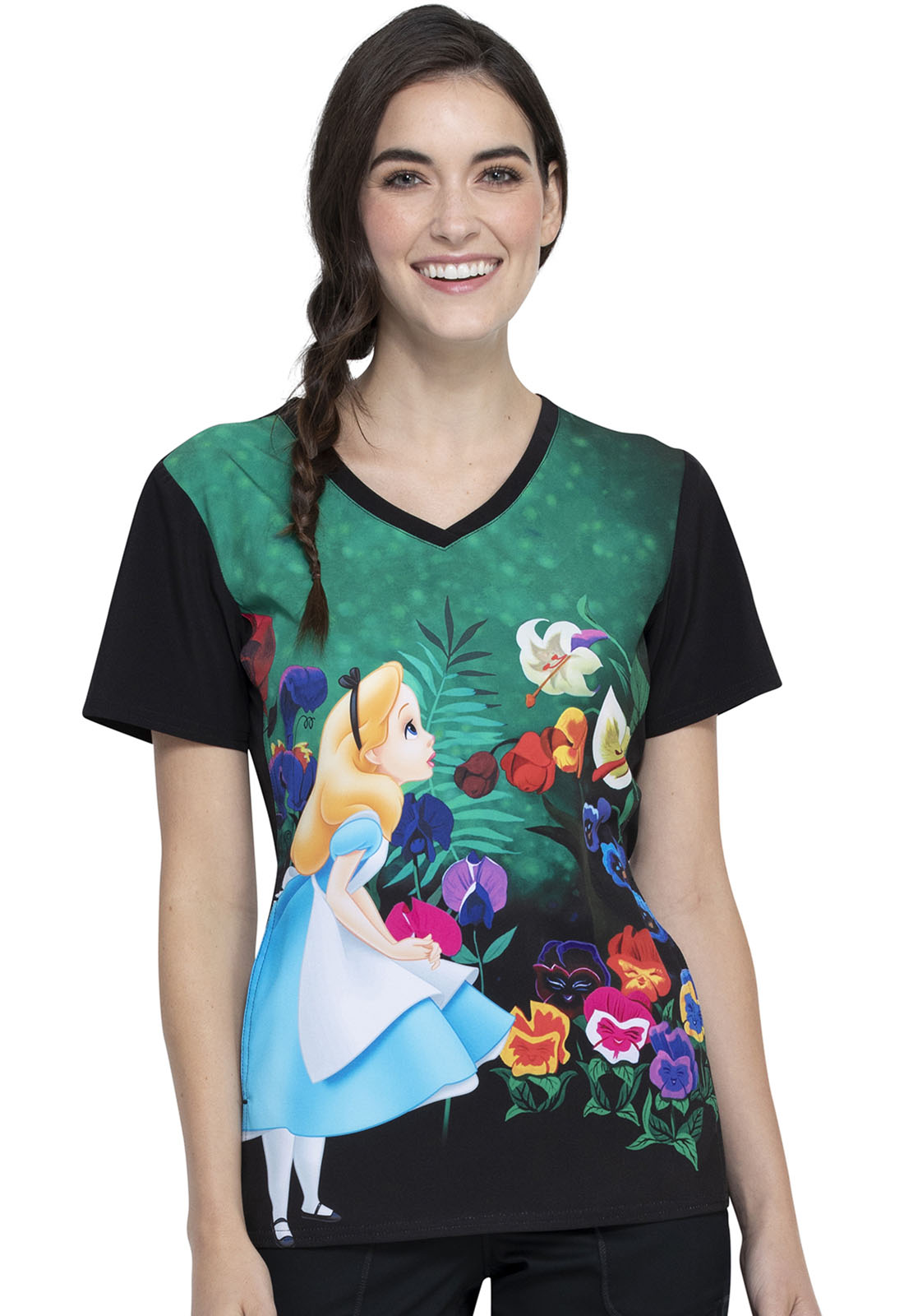 Cherokee Damen Kasack, Schlupfhemd mit Motiv "Alice im Wunderland"